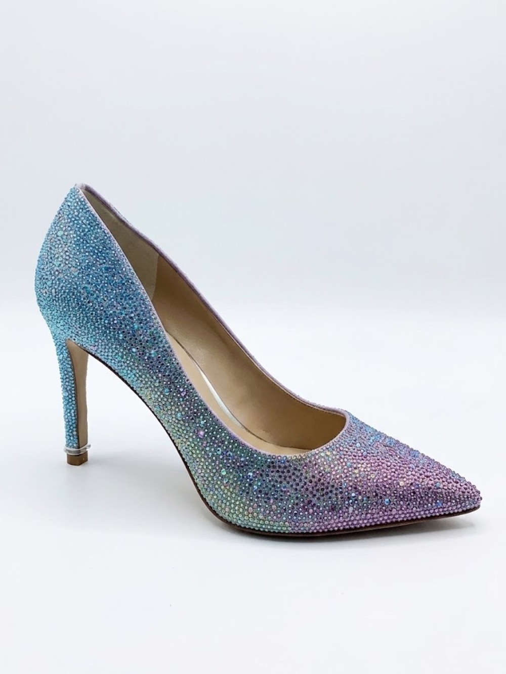 NIB Kenneth Cole NY Riley 85 Rhinestone Ombre Pumps in Blue & Purple Size 8.5